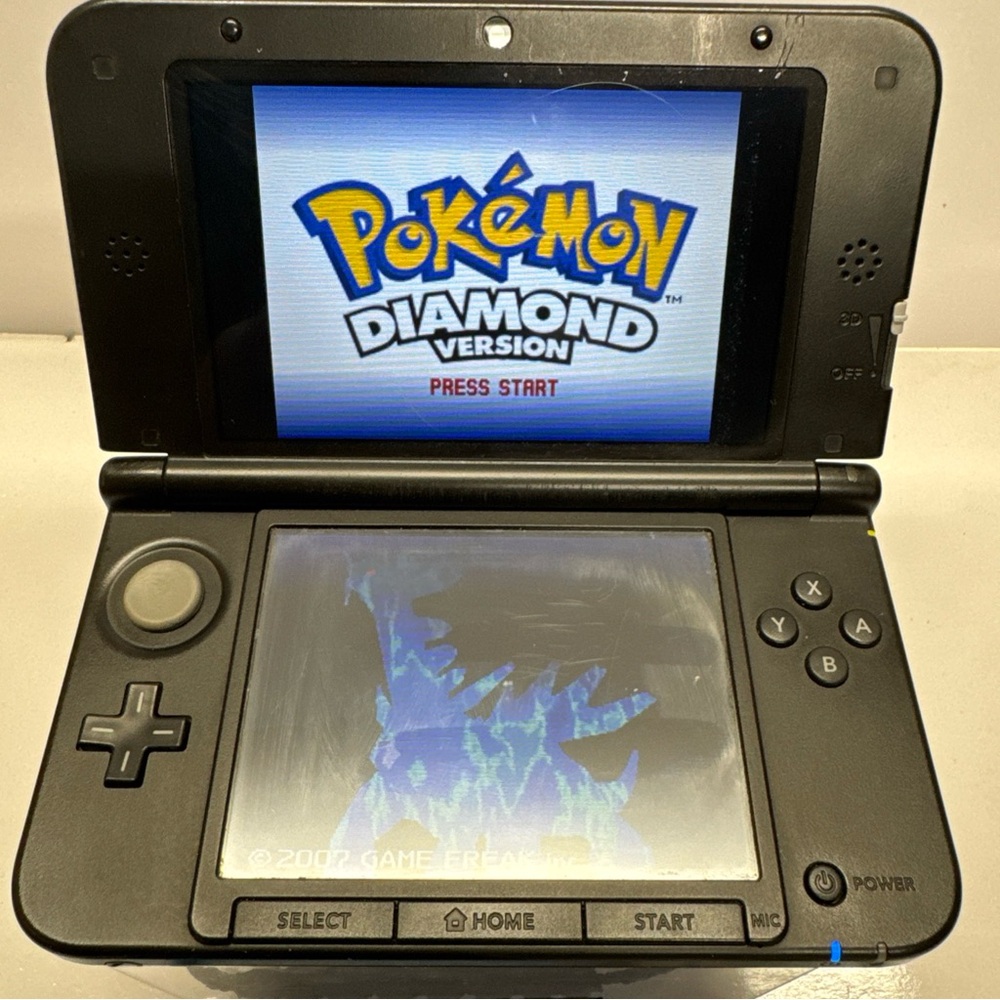 Nintendo 3DS XL Handheld ,Blue (4GB SD Card,& Charger ) 5 Games, Pokémon Diamond